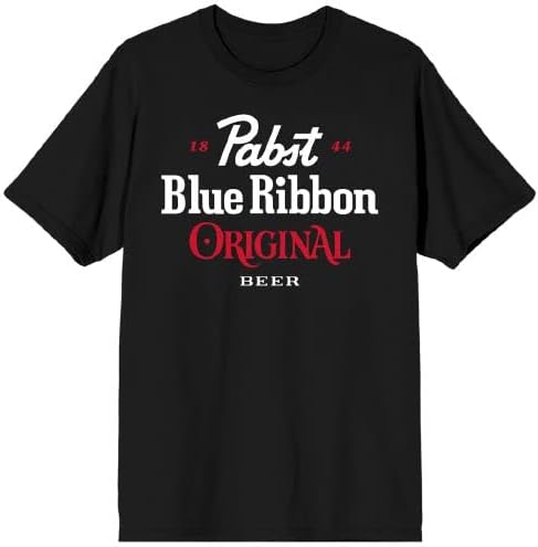 Pabst Blue Ribbon Original Beer Logo Men's Black T-Shirt - Black