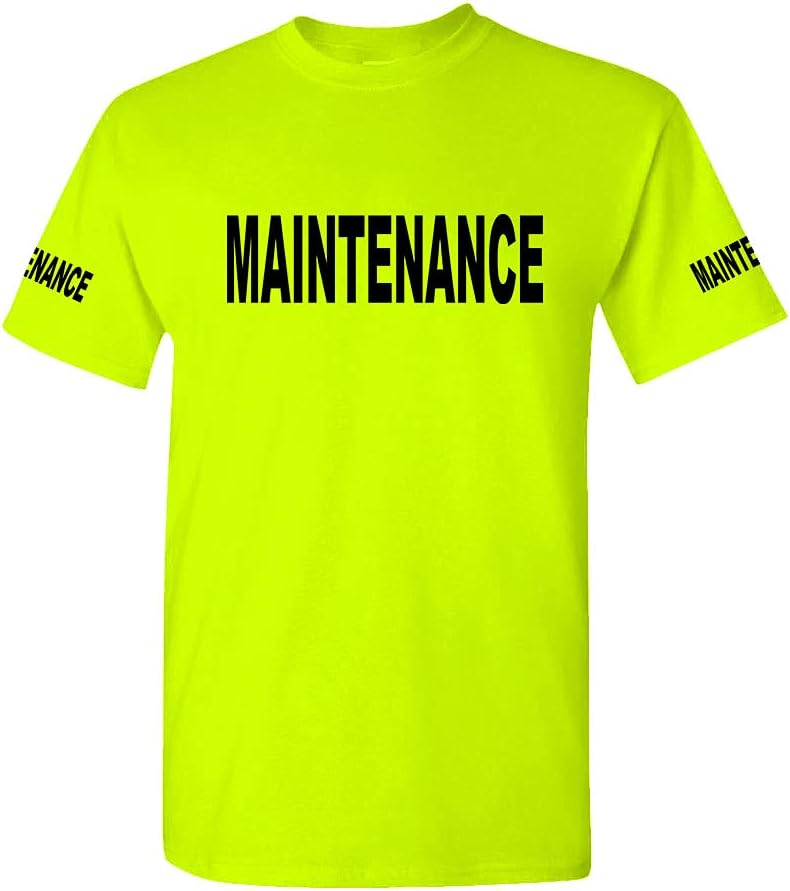 Cold Harbor - Maintenance - HIGH Visibility T-Shirt (Large, Safety Green) - As Pictured