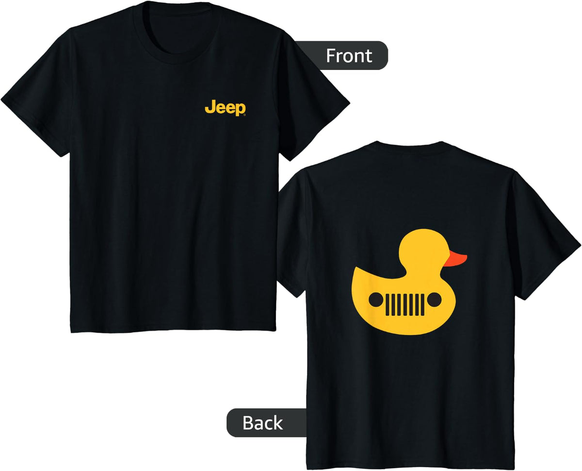 Jeep Duck (Front/Back Print) T-Shirt Small - Black