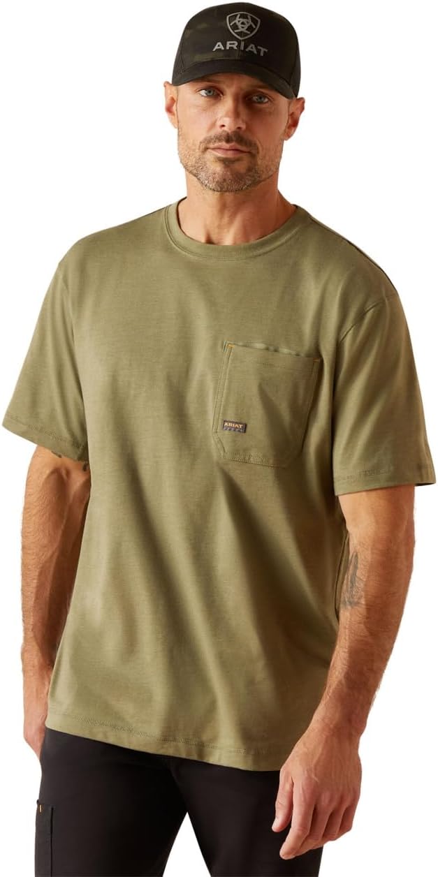 ARIAT Men's Rebar Workman 360 Airflow T-Shirt - Sage Heather
