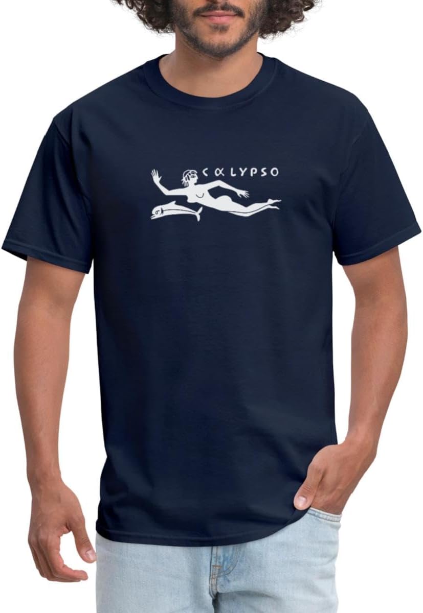 RV Calypso, Jacques Yves Cousteau Men's T-Shirt - Navy