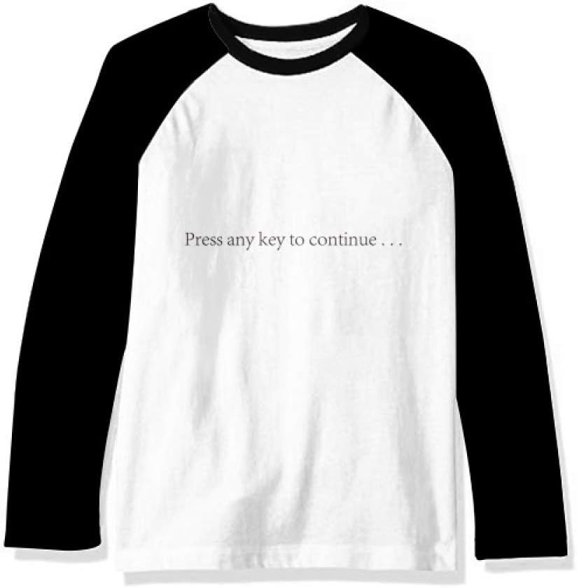 Programmer Interface Press To Continue Long Sleeve Top Raglan T-shirt Cloth - As Pictured