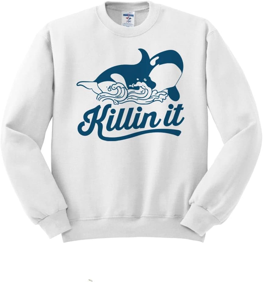 Killin' It Orca Sweatshirt Unisex - White