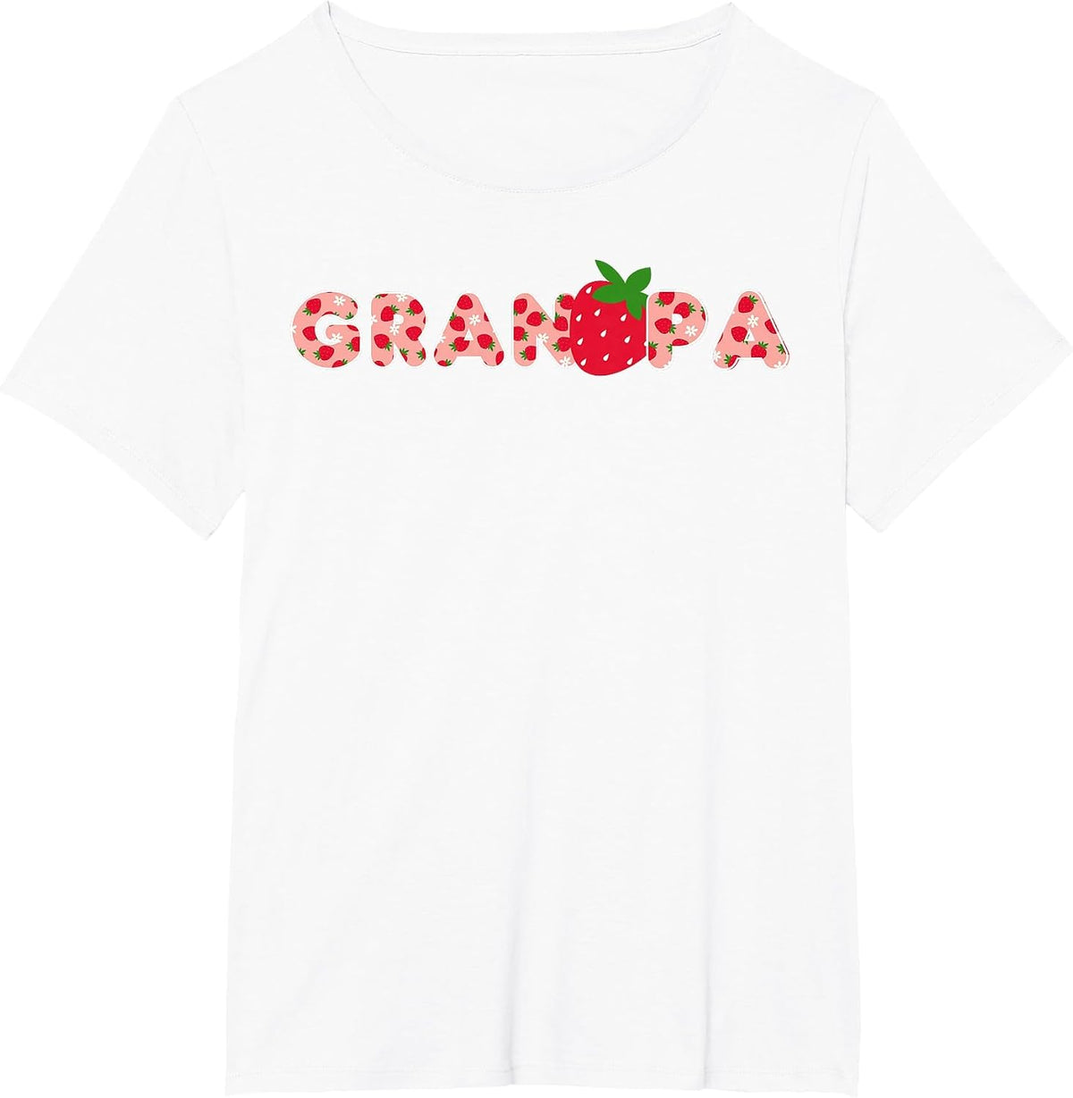 Grandpa Strawberry First Birthday Party Strawberry Birthday T-Shirt - White