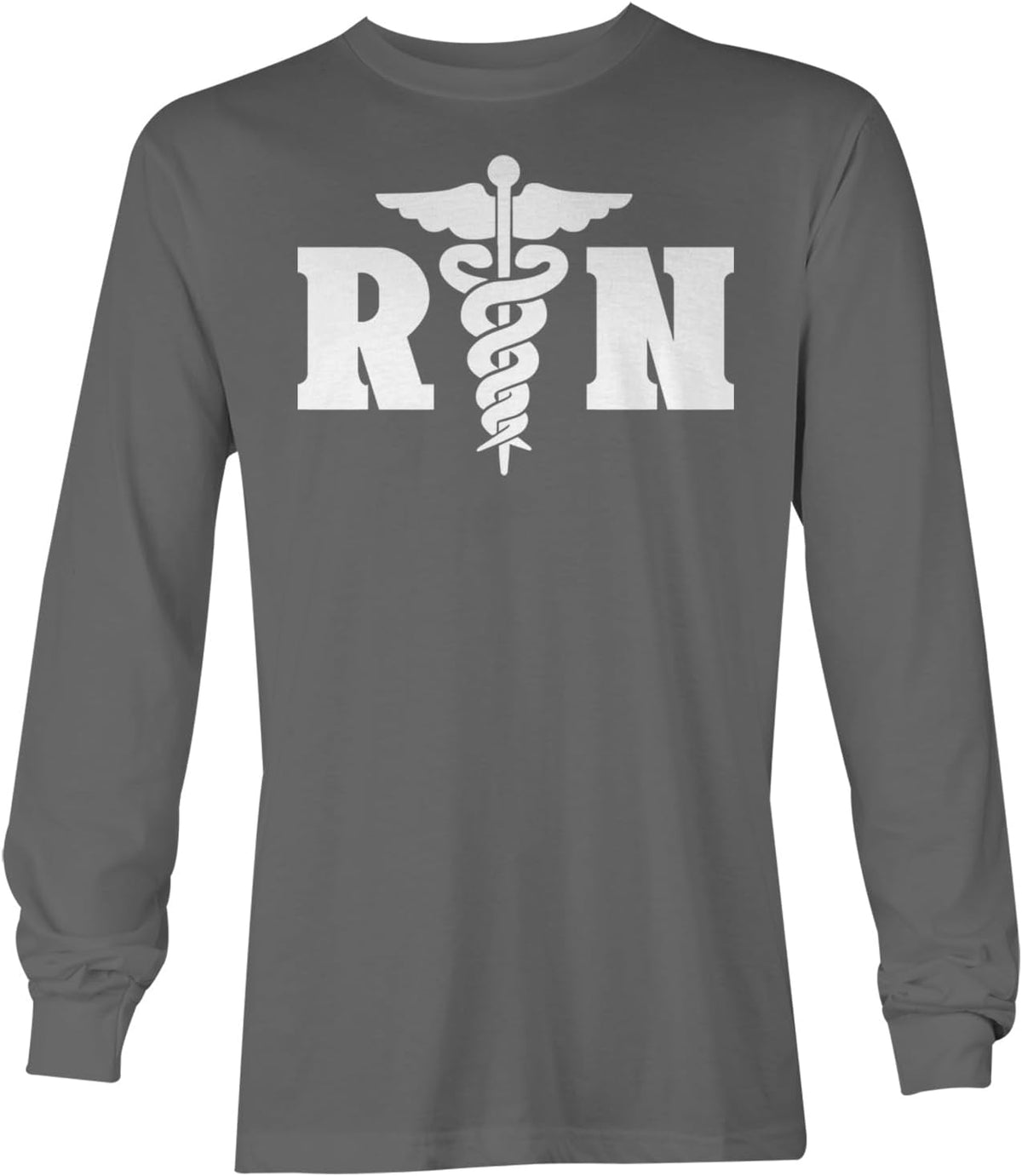Tcombo RN - Registered Nurse Nursing Unisex Long Sleeve Shirt - Charcoal