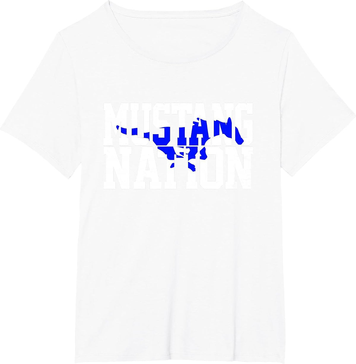 Friendswood Mustang, Mustang Nation T-Shirt - White