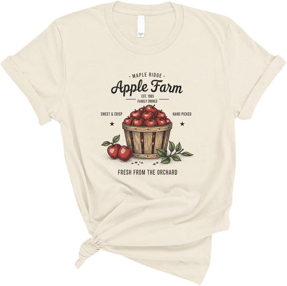 Vintage Apple Farm T-Shirt Unisex - Natural