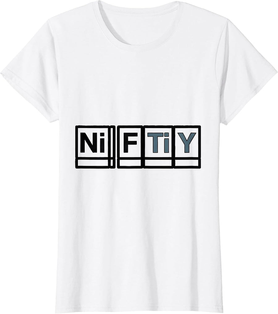 Women's NIFTY Funny Periodic Table Chemistry Pun Science Humor T-Shirt - White