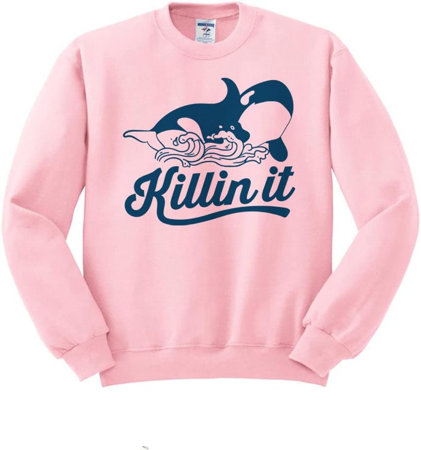 Killin' It Orca Sweatshirt Unisex - Pink