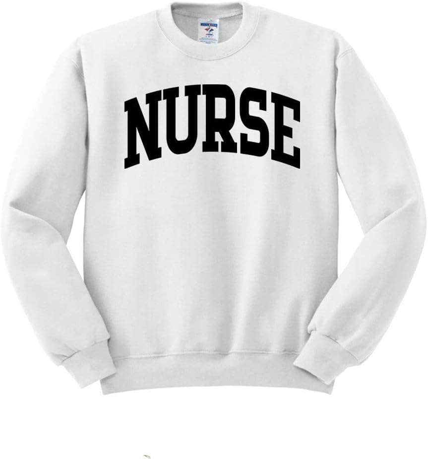 Nurse Collegiate Sweatshirt Unisex - White