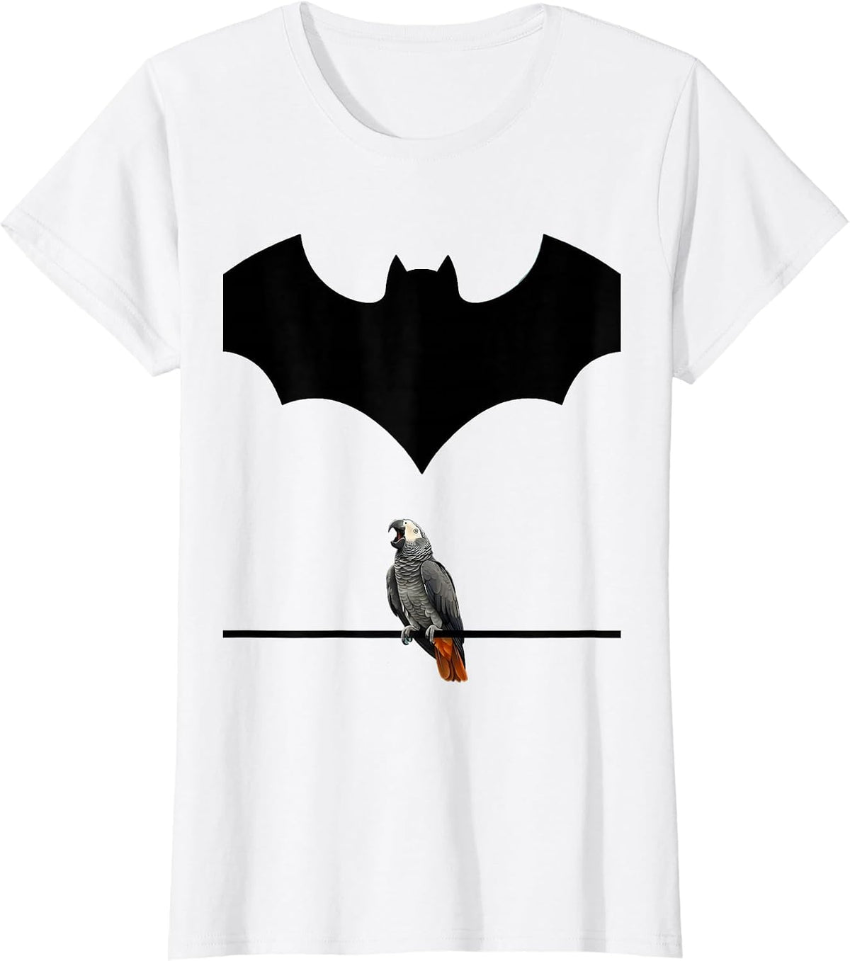 Bat Wing Parrot Lover Funny Halloween Costume Humor T-Shirt - White