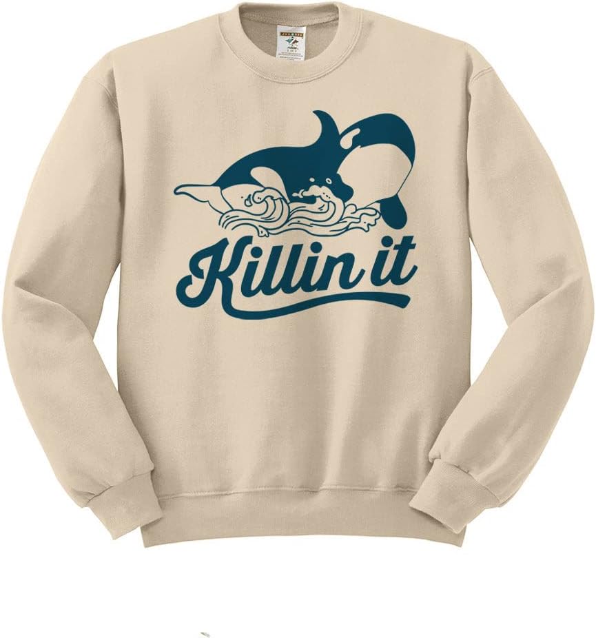 Killin' It Orca Sweatshirt Unisex - Sand