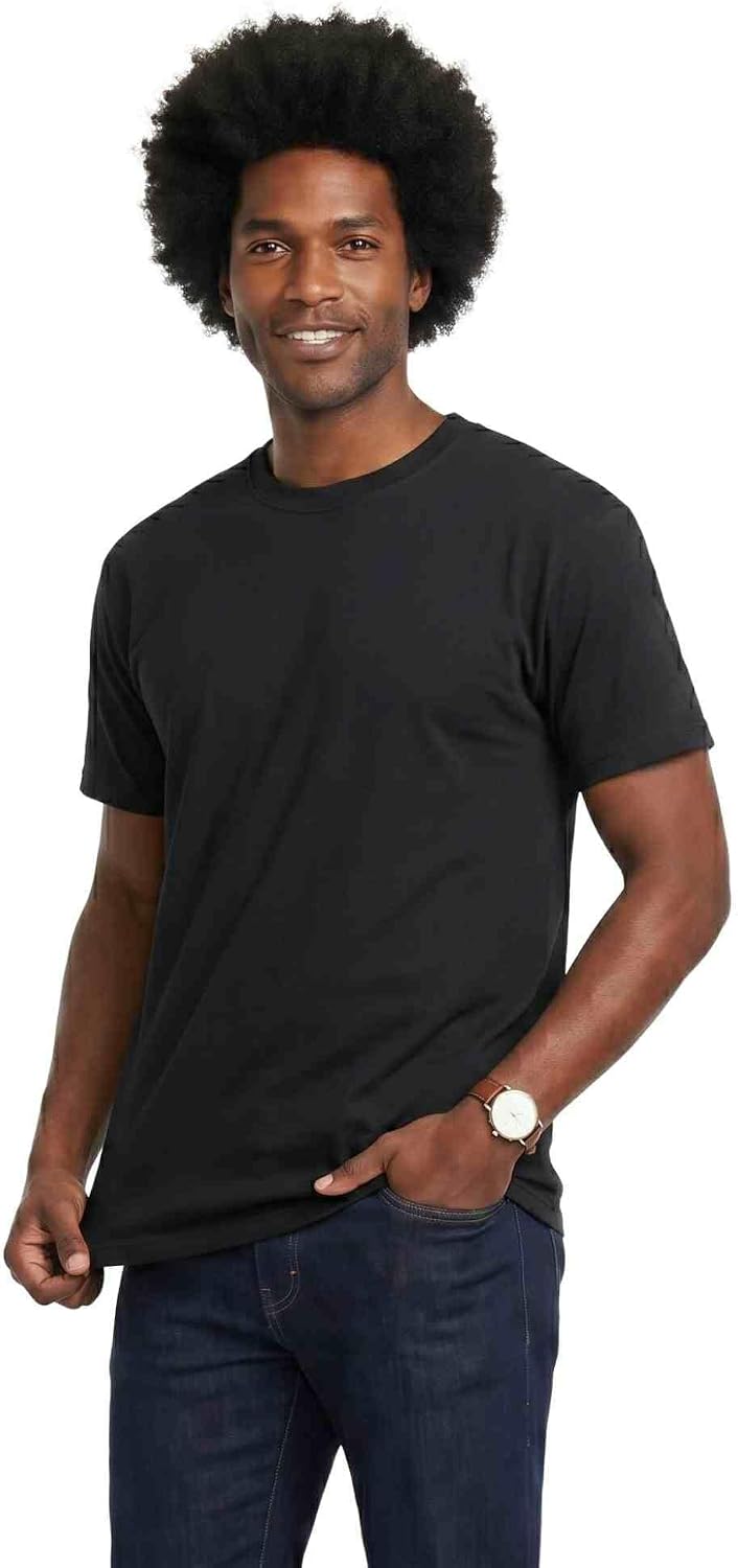 COUVER Men Heavyweight Cotton Tee - Black