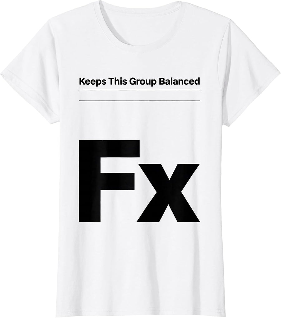 Women's Fx Keeps This Group Balanced Funny Chemistry Teacher Science T-Shirt - White