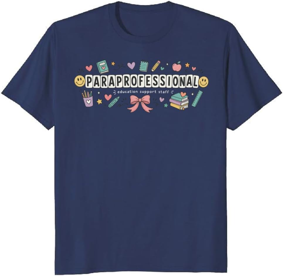 School Paraprofessional T-Shirt Goose Doodle Halloween Tee - S6