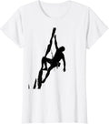Women's Rock Climber Reaching the Summit Graphic T-Shirt - White