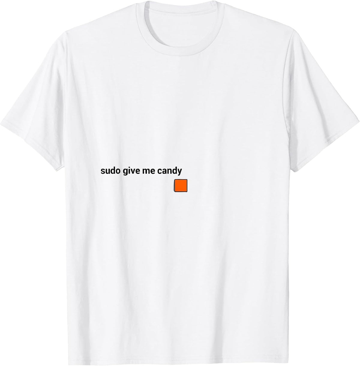 Men's sudo give me candy Error 404 Costume Not Found Halloween T-Shirt - White