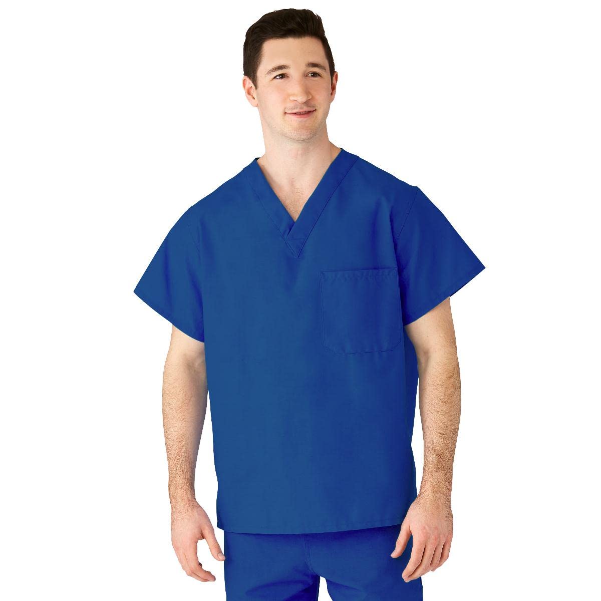 Medline Angelstat Unisex Reversible V-neck Scrub Top M610nht3xl-ca, 1 Pound - One Size Sapphire