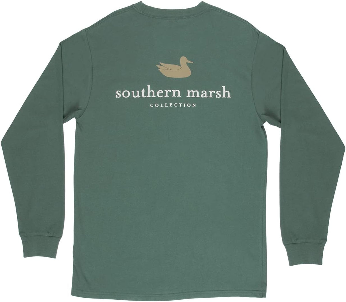 Southern Marsh Men’s Authentic Collegiate T-Shirt – Long Sleeve Casual Graphic Tee - Hunter Green