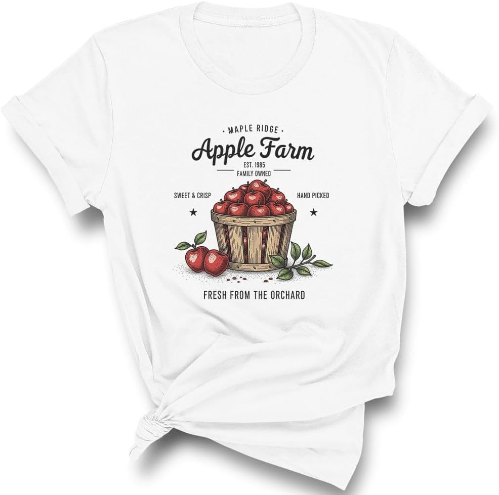 Vintage Apple Farm T-Shirt Unisex - White