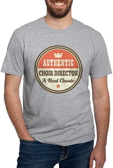 CafePress Choir Director Vintage Fitted T Shirt Men's Semi-Fitted Classic Cotton T-Shirt - Heather Gray