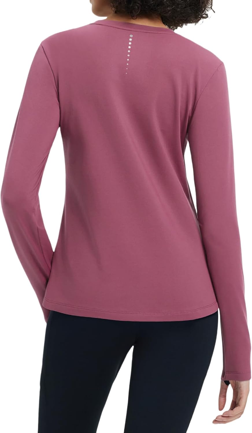 baleaf Women's Thermal Tops Long Sleeve Fleece Running Shirts Thumbhole Cold Weather Winter Gear Workout Base Layer - Rose