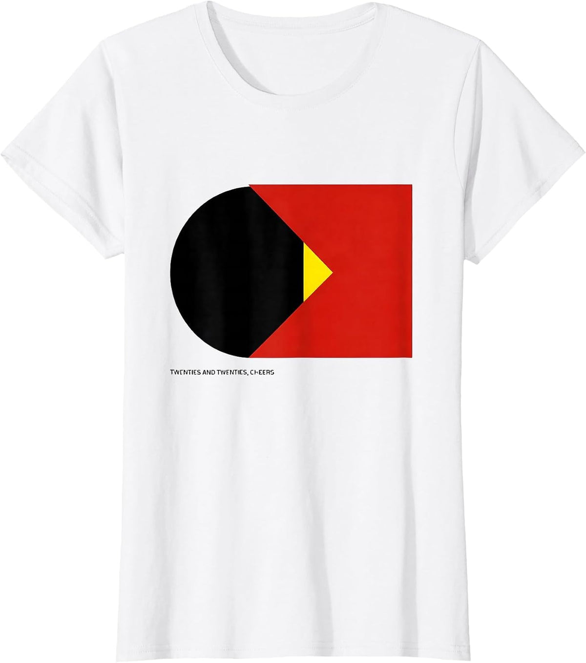 Women's Twenties And Twenties Cheers Bauhaus Roaring 20s Party T-Shirt - White
