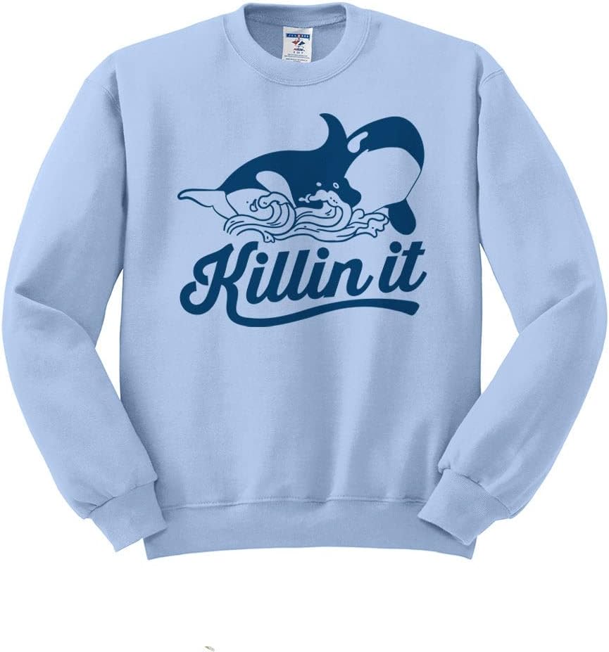 Killin' It Orca Sweatshirt Unisex - Light Blue