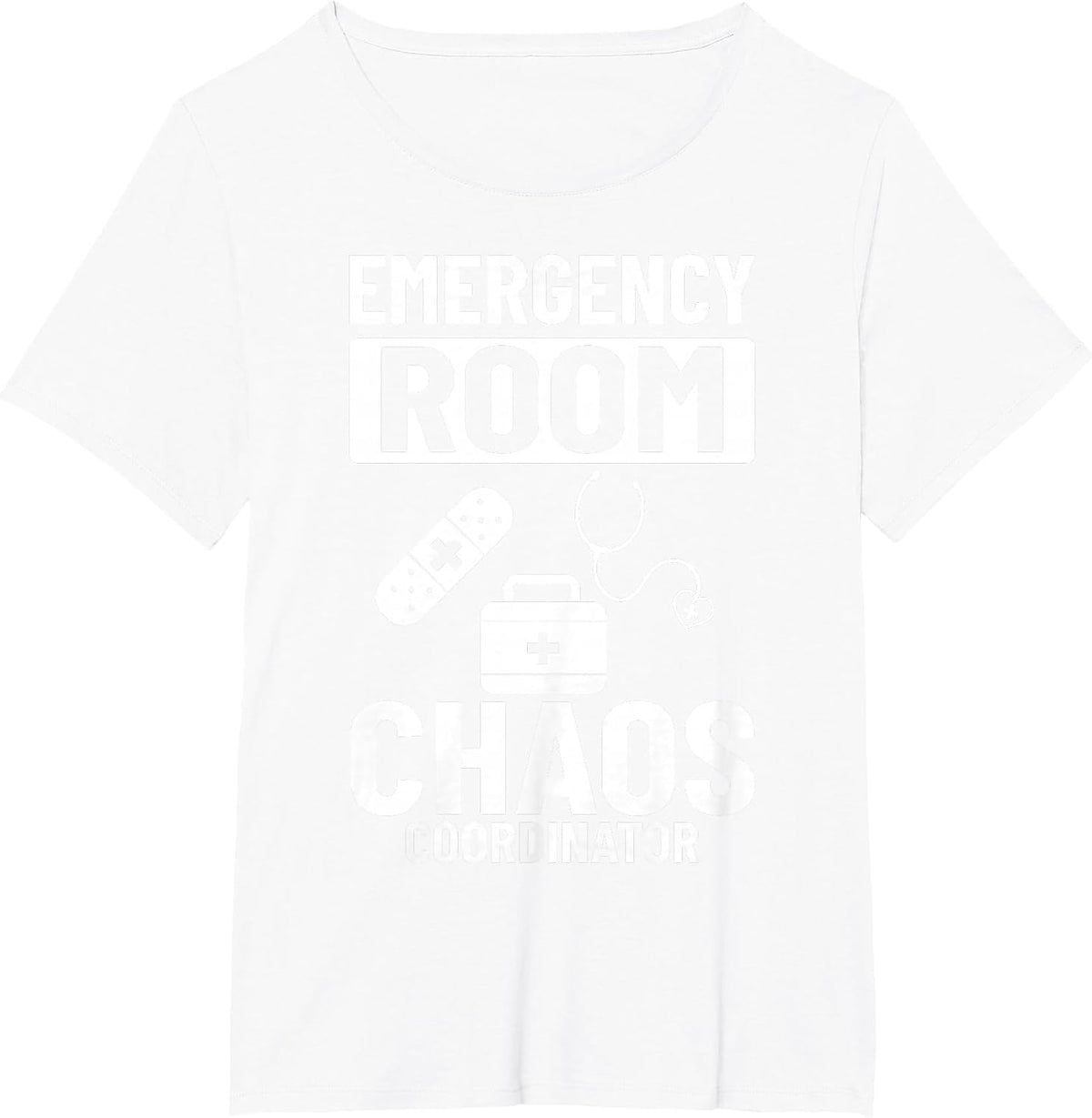 Emergency Room Technician ER Nurse Hospital Department T-Shirt - White