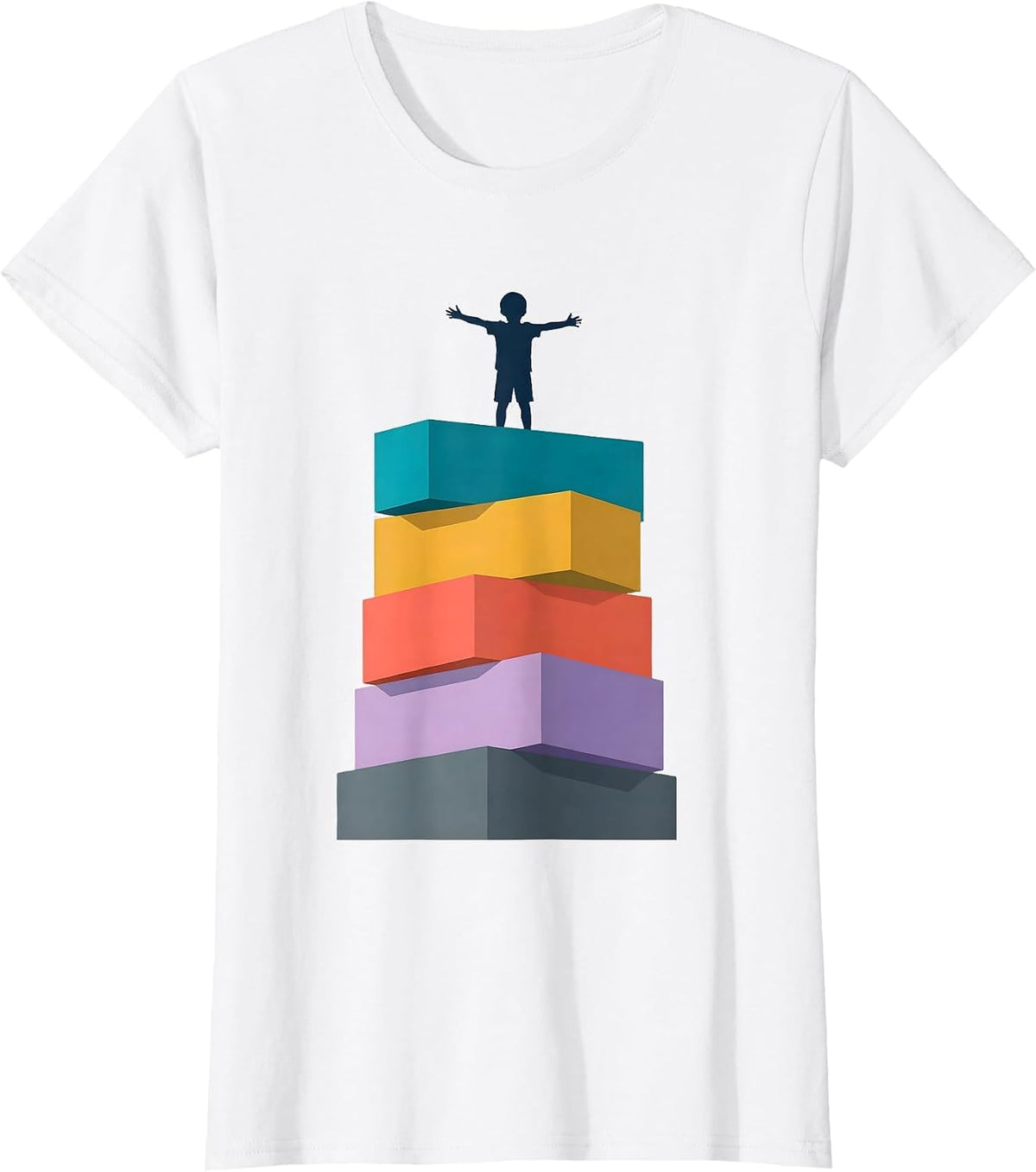 Paraprofessional Child Support Blocks Graphic T-Shirt - White