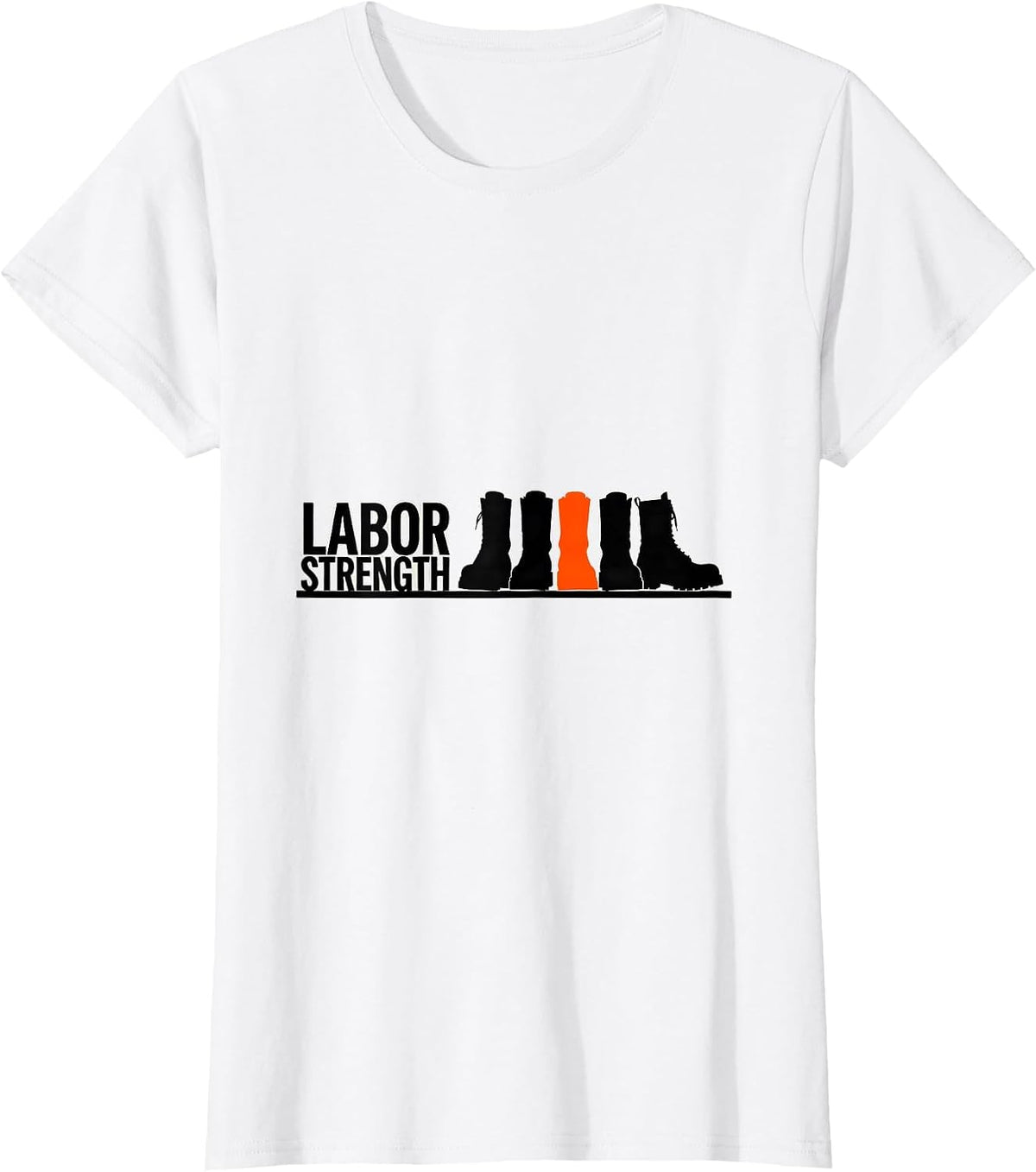 Labor Strength Minimalist Union Worker Solidarity Pride T-Shirt - White