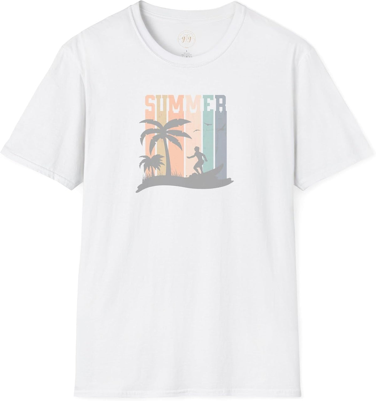 Retro Summer Beach T-Shirt - White