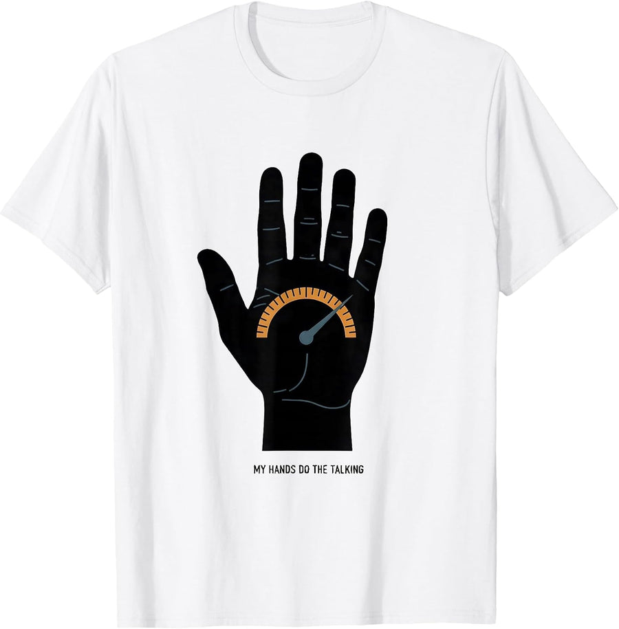 Men's My Hands Do The Talking Funny ASL Teacher Deaf Awareness T-Shirt - White