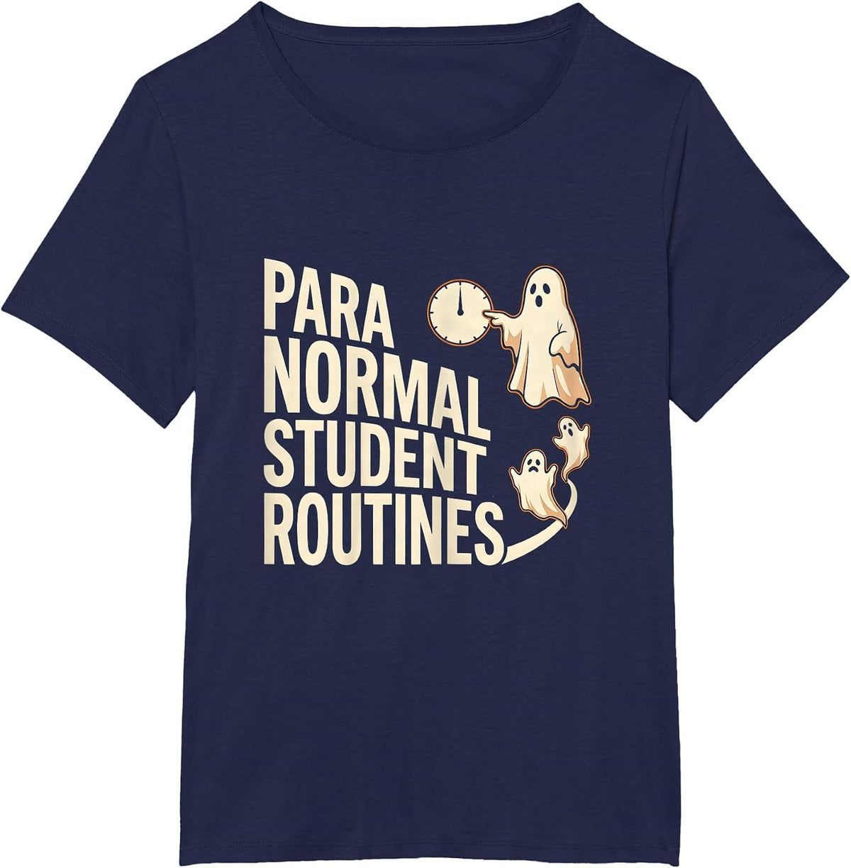 Women's Para Normal Student Routines Funny Paraprofessional T-Shirt - Navy Blue