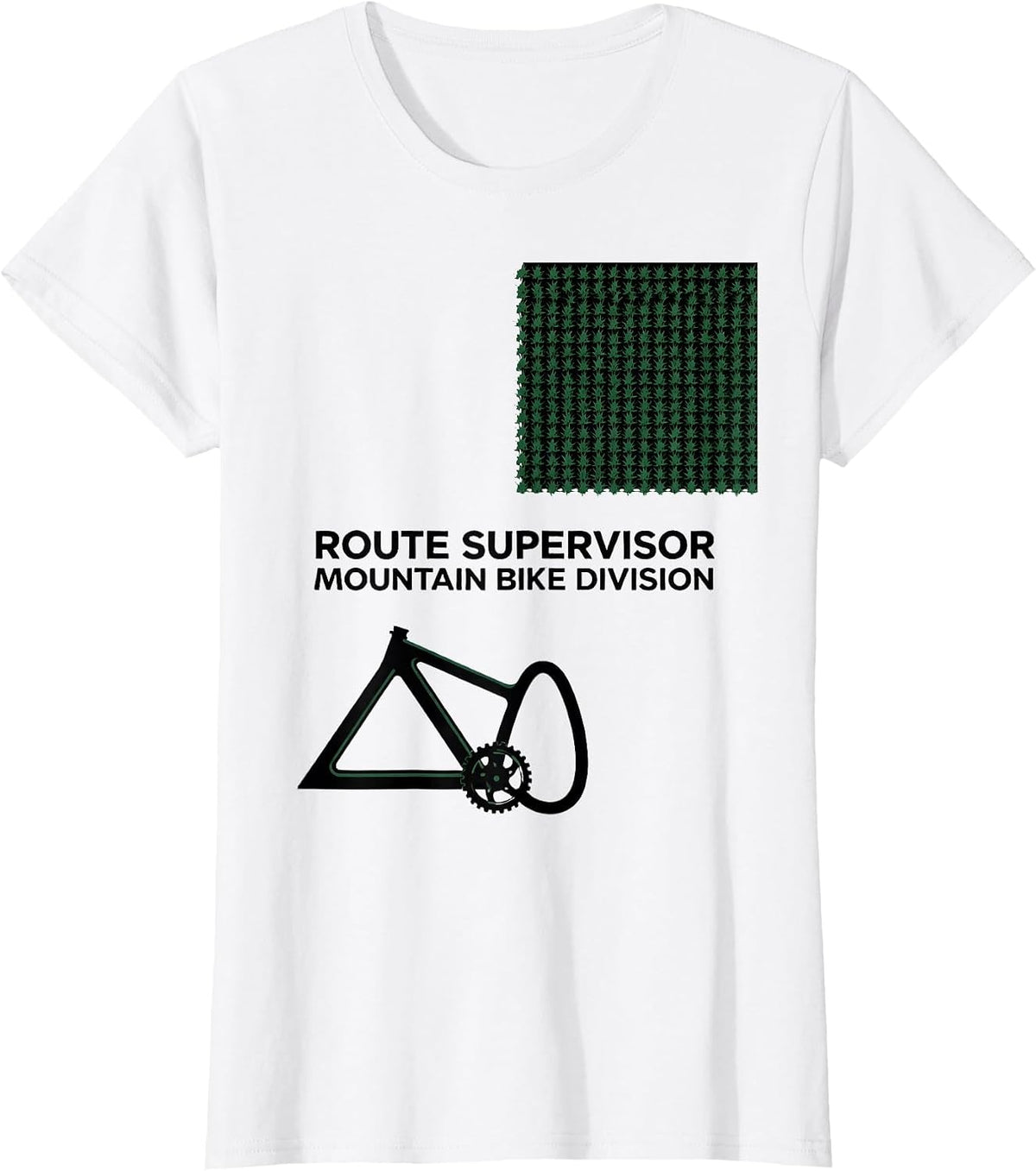 Route Supervisor Mountain Bike Division Christmas Biker T-Shirt - White