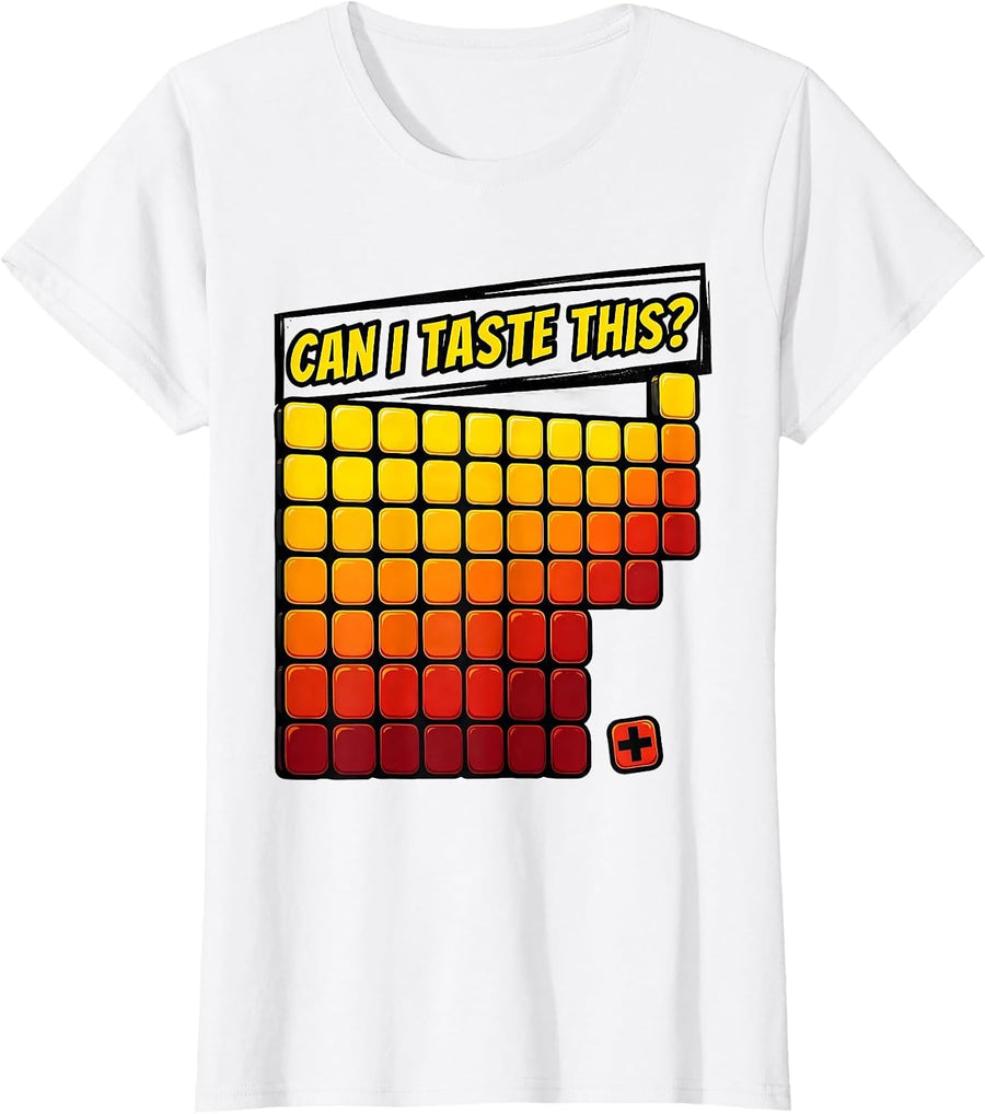 Women's Can I Taste This Funny Periodic Table Chemistry Teacher T-Shirt - White