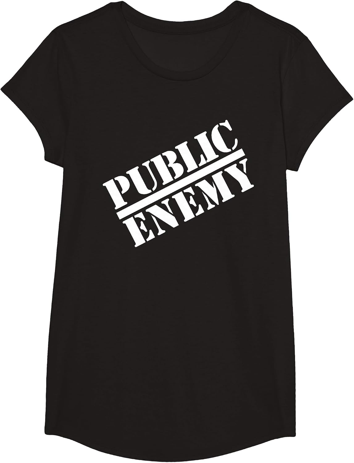 Public Enemy Official Big Logo T-Shirt - Girls Black