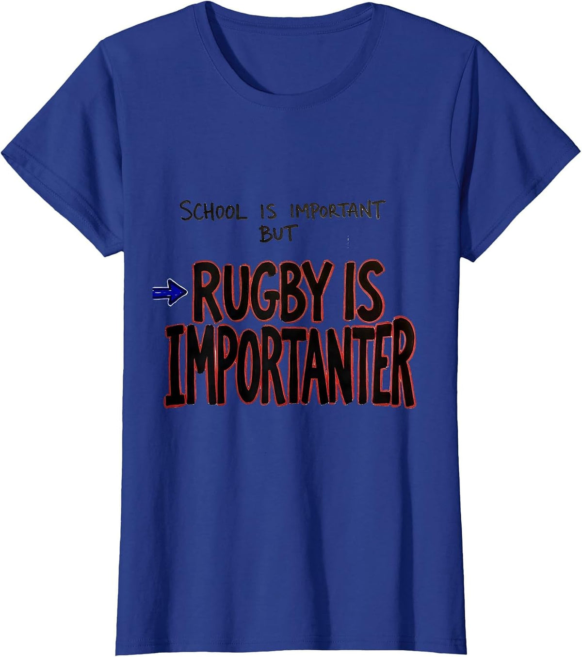Women's School Is Important But Rugby Is Importanter Youth T-Shirt - Royal Blue
