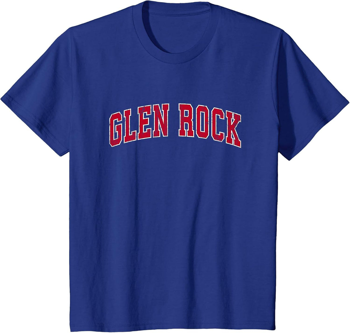 Glen Rock New Jersey NJ Vintage Sports Design Red Design T-Shirt - Royal Blue