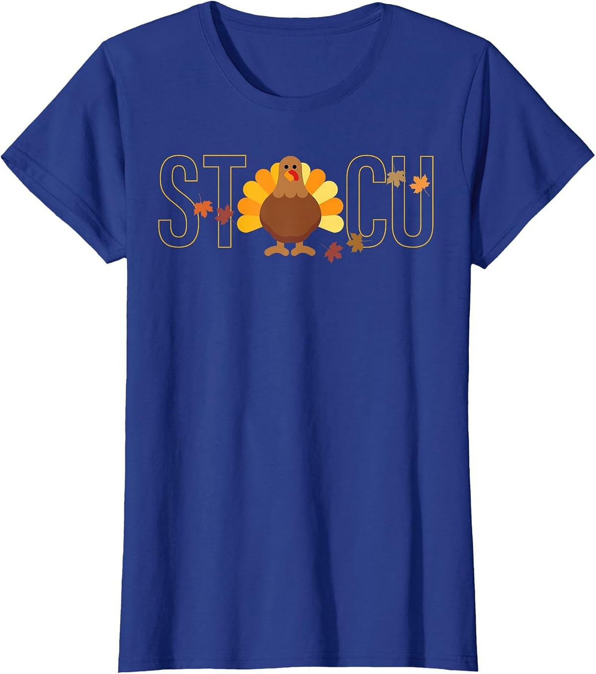 STICU Surgical Trauma ICU Nurse Fall Thanksgiving Turkey T-Shirt - Royal Blue