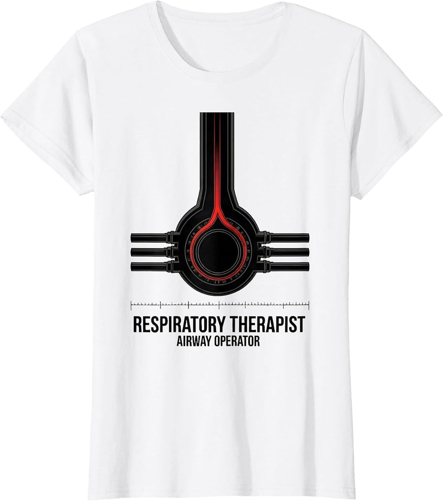 Women's Respiratory Therapist Airway Operator T-Shirt - White