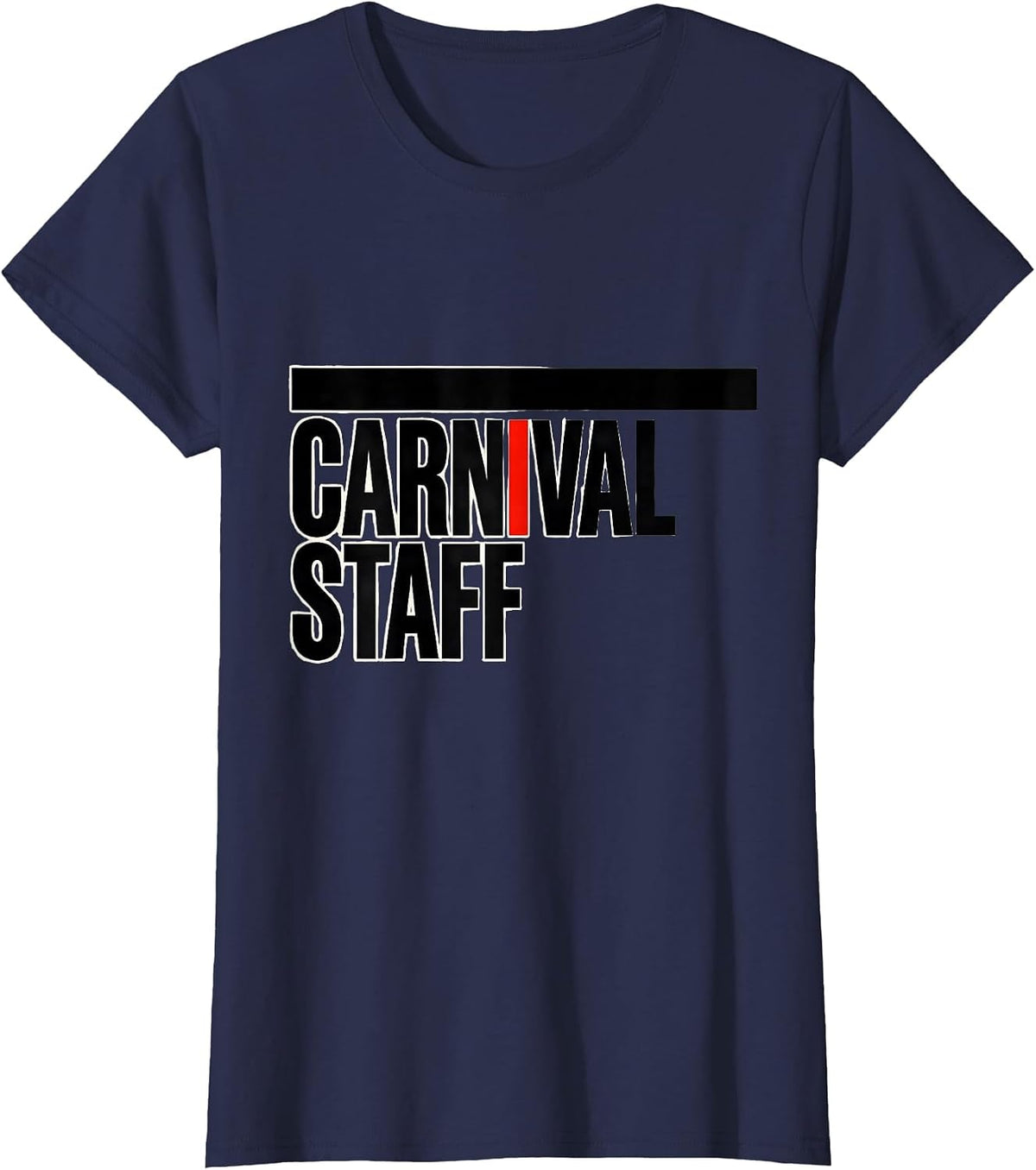 Women's Carnival Staff Funny Circus Party Costume Circus Theme T-Shirt - Navy Blue