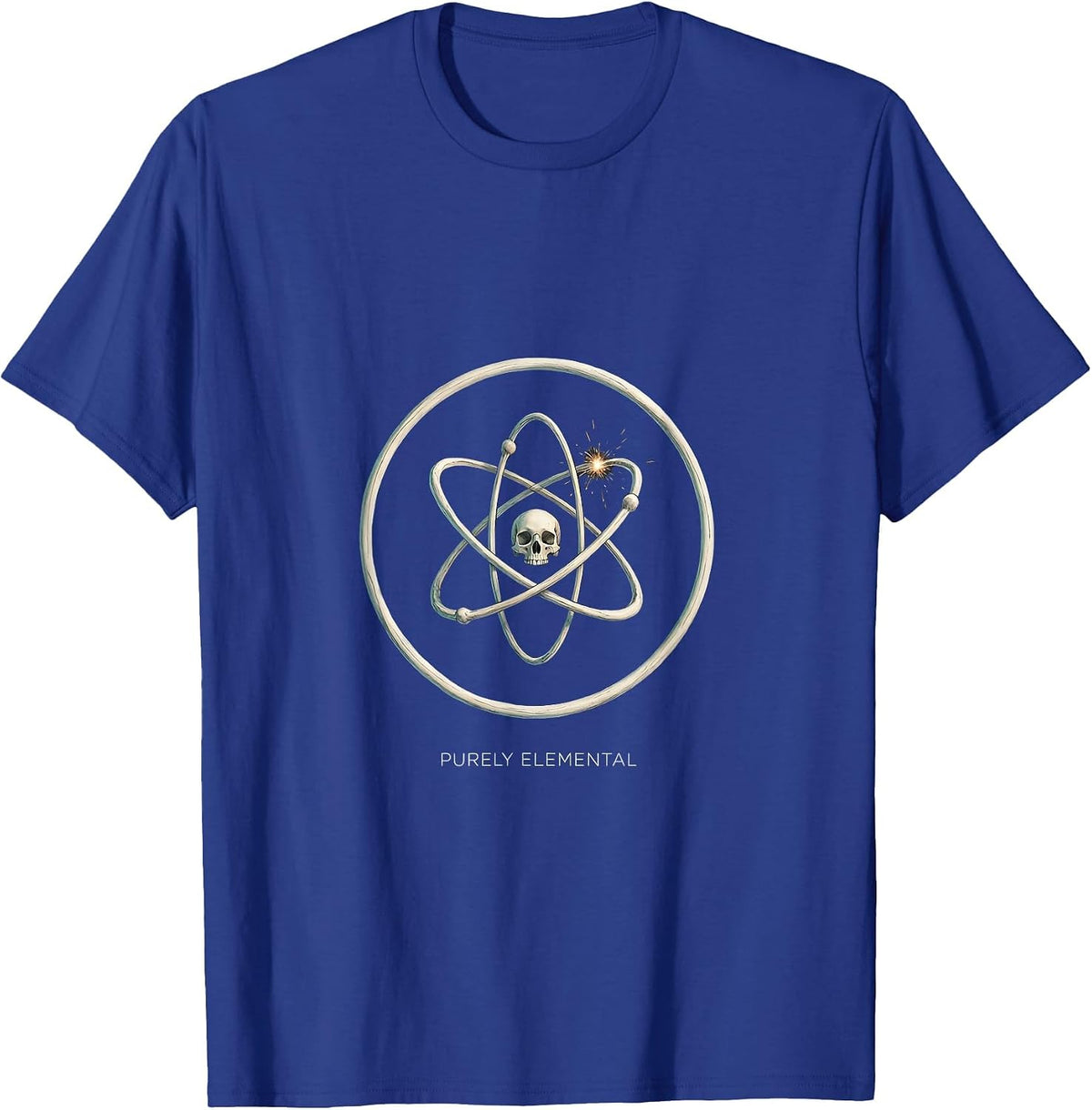 Purely Elemental Minimalist Chemistry Physics Nerd Humor T-Shirt - Royal Blue