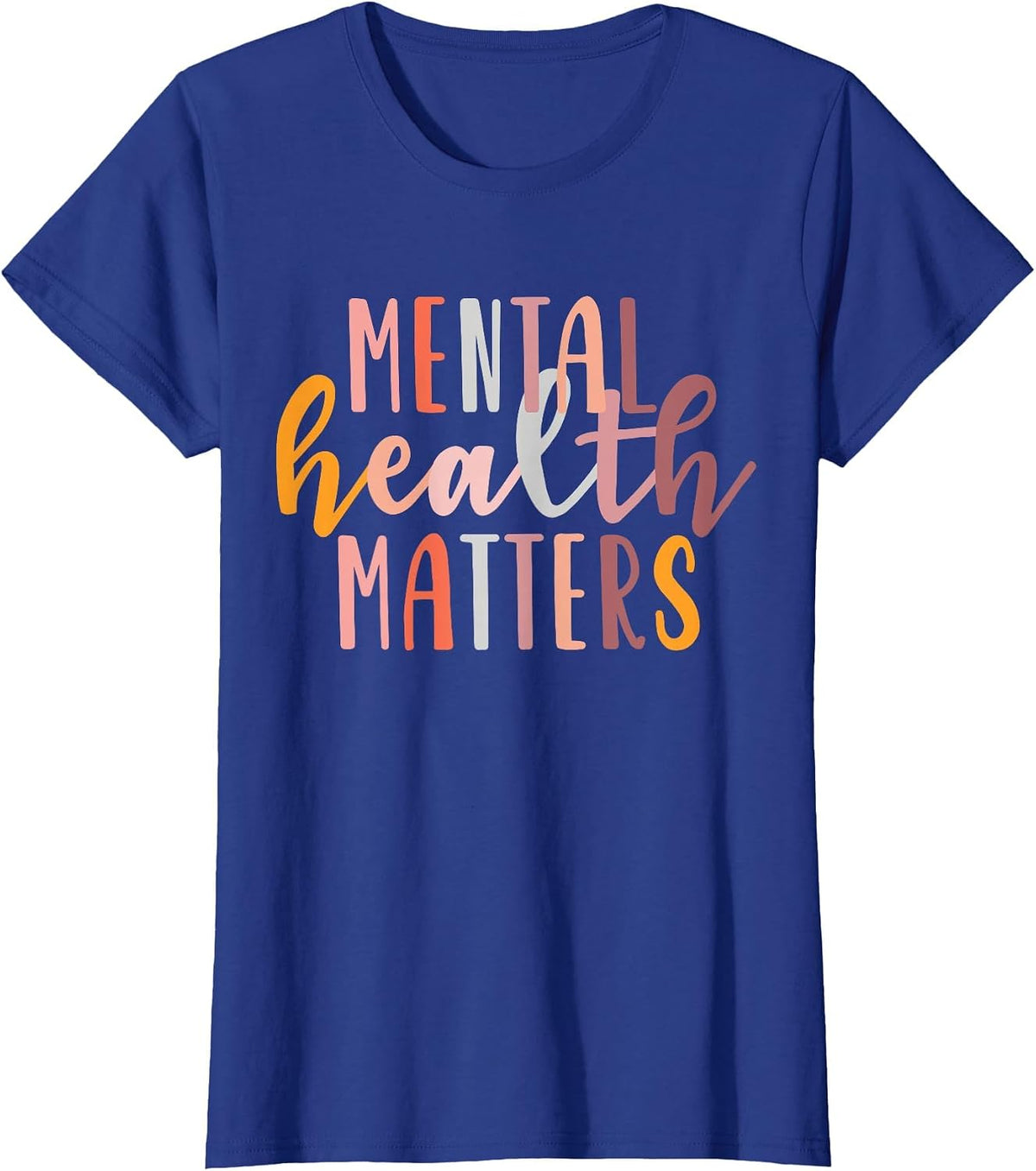 Mental Health Matters Human Brain Illness Awareness T-Shirt - Royal Blue