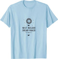 Nest Builder Dream Maker Bird Design T-Shirt - Baby Blue