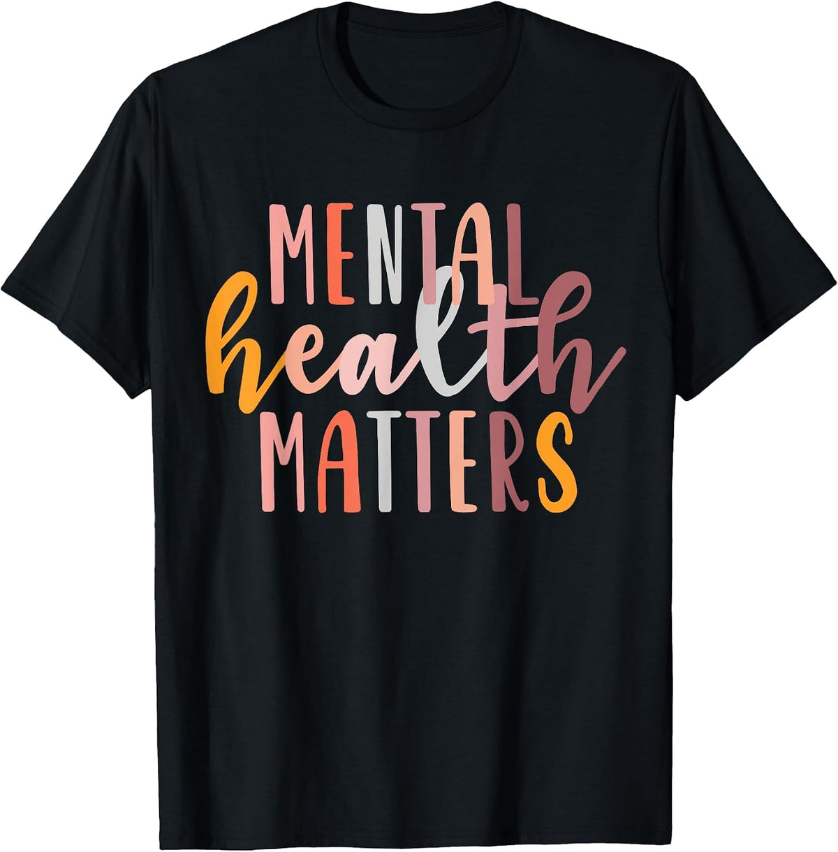 Mental Health Matters Human Brain Illness Awareness T-Shirt - Black
