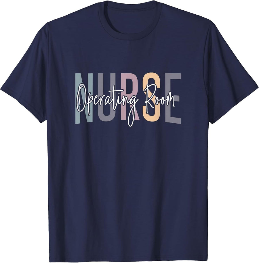 Registered Operating Room Nursing Emergency Room OR Nurse T-Shirt - Navy Blue