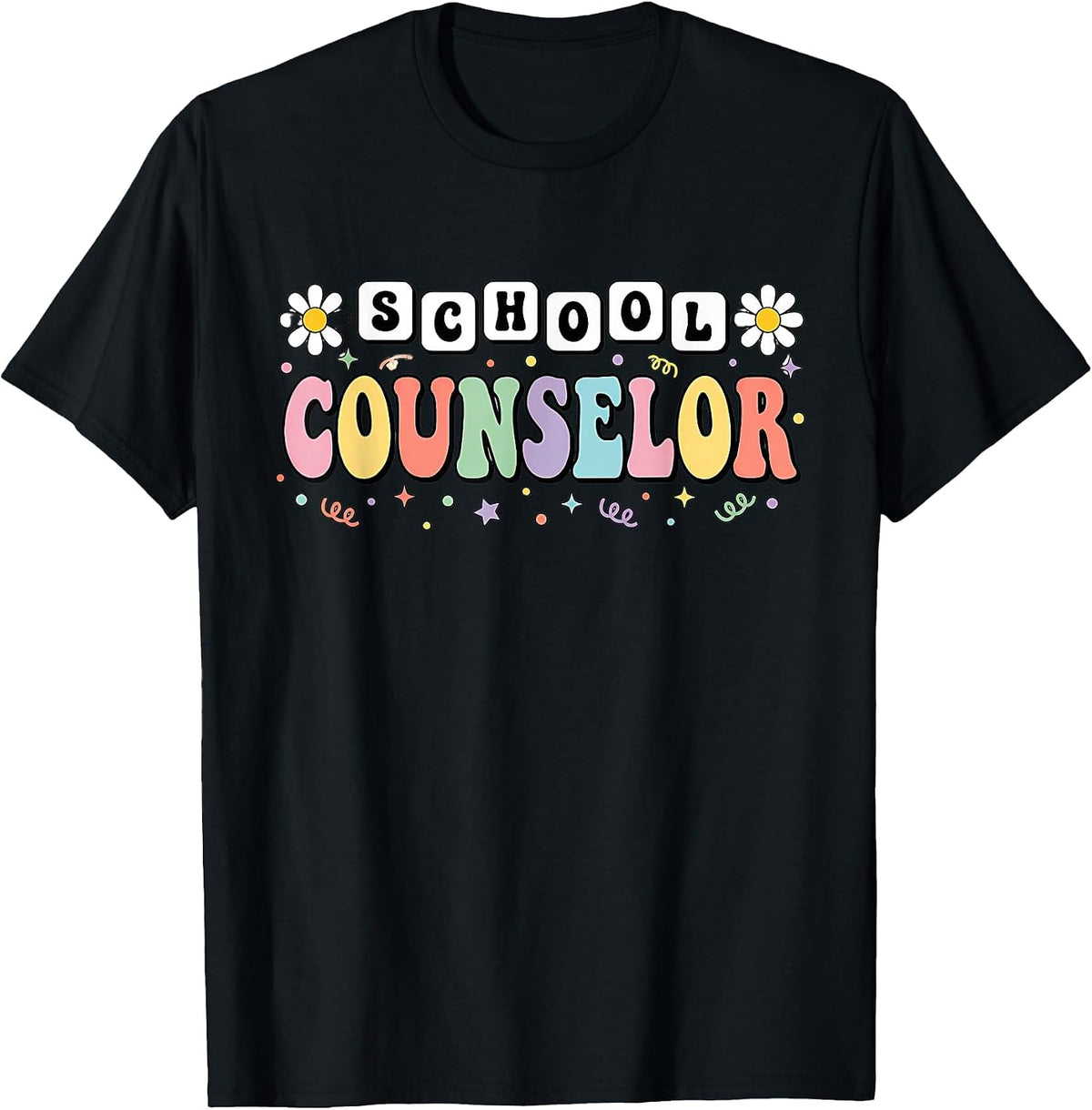 Funny School Counselor Appreciation Women Counseling T-Shirt - Black