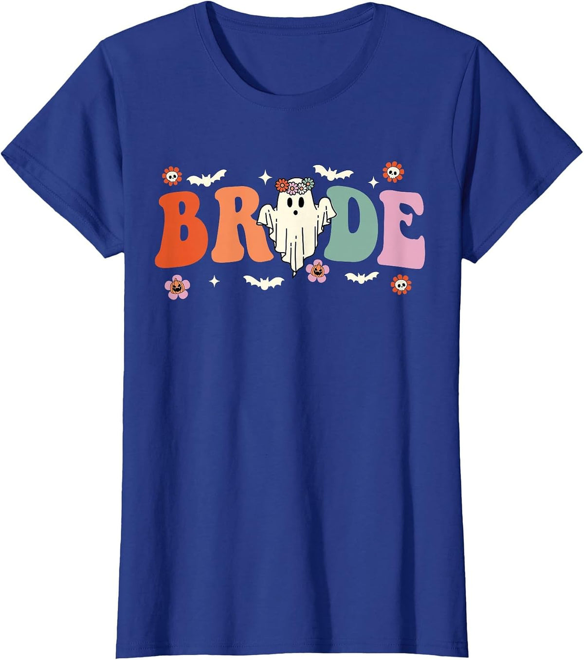 Bride Let's Go Ghouls Ghost Halloween Spooky Bachelorette T-Shirt - Royal Blue