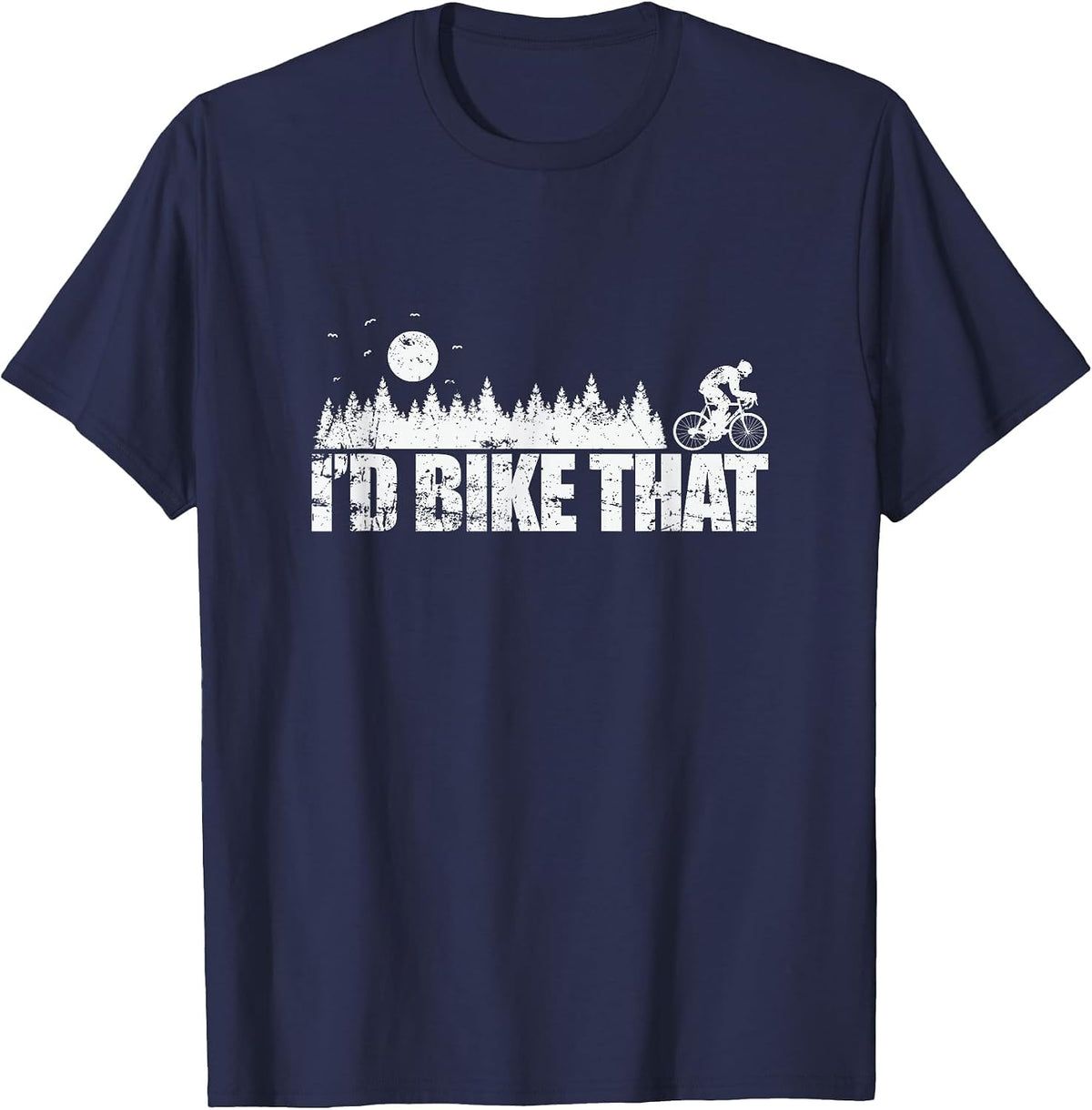 I'd Bike that Cycling Fun Without Any Limits T-Shirt - Navy Blue